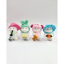 지방이 뜨개모자 차량용 석고방향제 인테리어 소품 답례품 단체선물, 교환, 블랙체리, 핑크 힙합모자/소주