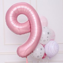 제이벌룬 숫자은박풍선 대 핑크, 9
