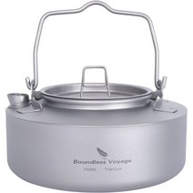 Boundless Voyage 티타늄 주전자 700ml 직화 가능 캠핑 파이어 아웃도어 용품 Ti3100D, 0.7L 티타늄 주전자 (단품 Ti310