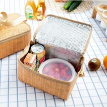 보냉도시락가방 라탄디자인 아이스 피크닉가방 차량용아이스박스 소프트쿨러 보냉가방 쿨링백 보냉백, 상품선택