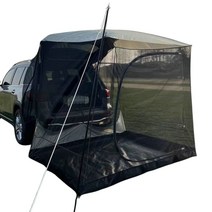 QM6차박텐트 휴대용 자동차 태양 보호소 auto canopy truck car rear tent awning for self-driving tour 야외 피크닉 캠핑 2022, 검은색