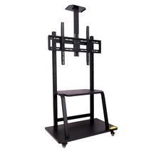 이동식 철제 TV 스탠드 거치대 강당 행사, 32~65인치 상단 트레이 없음