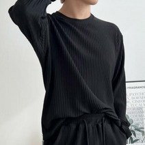 협력브랜드 국산 남자 라운드 베이직 플리츠 티셔츠 GQ2-KT18