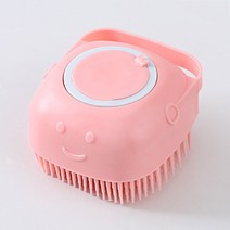 강아지 강아지 고양이 목욕 브러시 욕실 마사지 장갑 부드러운 실리콘 애완 동물 액세서리 샴푸 마사지 빗 샤워 스크럽 브러시 입욕, 스퀘어 핑크