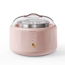 요거트메이커 그릭요거트기계 요구르트 제조기1.0L 요구르트 기계 제조 업체 가정용 완전 자동 스테인레스, 01 분홍색_03 UK