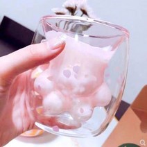 머그컵 이중 내열 유리 커피잔 홈카페 인테리어 뚜껑 세트 우유잔 빈티지머그, 홀로그램 퍼플, 1개