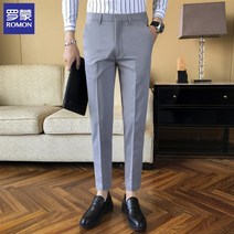 LUO MENG XIAOXI PANTS 직선 행정 남자캐주얼정장