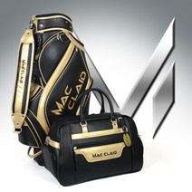 맥클라이드 골프백 세트 / 골프 경량 캐디백 남성 남자 여성 여자 골프가방 세트, 블랙-골드