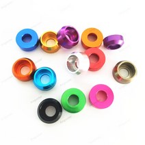 개스킷 가스켓 알루미늄 캡 헤드 와셔 합금 콘 가스켓 부품 멀티 컬러 색, 02 M4  10pcs_06 Green