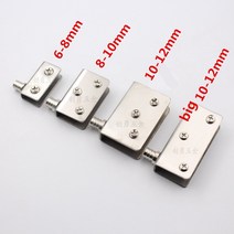 경첩 힌지 댐퍼 꺽쇠 걸쇠 장석 4pcs 스테인레스 스틸 유리 경첩 유리 도어 유리 4, 10-12mm