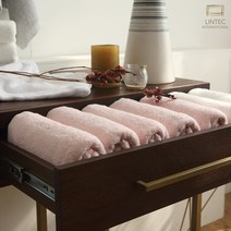 린텍인터내셔널 프리미엄40수 코마사180g 세면타올 세안수건 호텔타월 라이트핑크 10장