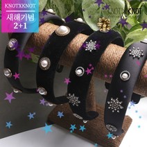 [KNOTXKNOT] 앤틱 진주크리스탈 새틴 벨벳 핸드메이드 헤어밴드