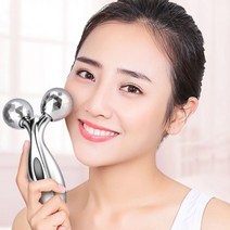 희아랑 롤링마사지기 핸드마사지 전신얼굴 팔 복부주변 종아리 경락 바디 핸디안마 쉘프 스틱 피부마사지, 실버, XC-300