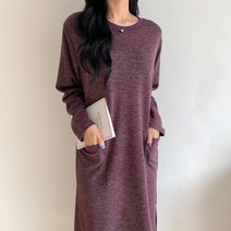 로잘린 [국내자체제작] 보들보들 보카시 봄가을원피스 빅사이즈 롱 루즈핏 원사이즈 편안한 홈웨어 데일리원피스 편하게 몸매신경 안쓰고 입어요~~~!!