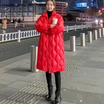롱 패딩 여성 겨울 스탠딩 카라 파카