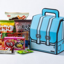 간식 가득 책가방 블루 어린이집 생일 단체 어린이날 간식 크리스마스 답례품, 26MZ_간식 가득 책가방 블루