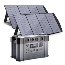 ALLPOWERS-태양열 발전기 1500W / 2000W / 2400W 휴대용 발전소 (400W 태양 전지 패널 포함) 정전 비상 RV 용, 중국, 위의 100000m아., 2400W 400W 태양 전지판