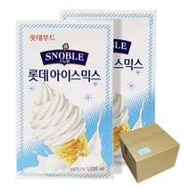 [싱글레귤러아이스크림] 롯데 스노블 아이스믹스 바닐라 2박스 20팩 아이스크림, 2box, 1000ml