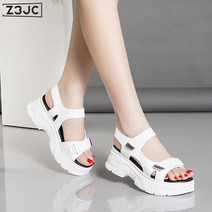 Z3JC 여성 통굽 송편 웨지힐 스포츠 샌들