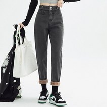 털추가 기모청바지 퍼 후리스 여성융기모청바지 빅사이즈 따뜻한 플러시 와이드 레그 대형 하이 웨이스트 양털 엄마 루즈핏 플러스 사이즈 스트레이트 팬츠 블루 열