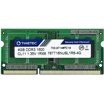 Hynix IC DDR3 1600MHz PC3-12800 비 ECC 언버퍼드 1.35V CL11 2Rx8 듀얼 랭크 204 핀 SODIMM 노트북 컴퓨터 메모리 램 모듈 업그레이드, 4GB