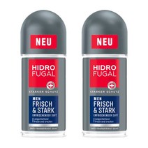 Hidrofugal 하이드로퓨갈 맨 프레쉬스트롱 롤온 데오드란트 50ml 2팩
