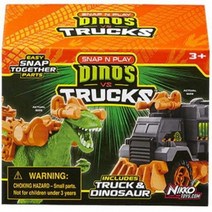 스냅앤플레이 다이노트럭 공룡VS트럭 장난감 어린이선물, 단품