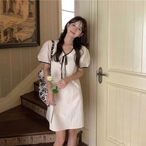 에이라인 원피스 여성의류 러블리블 옛적 하고 있다 VINTAGE 유별나 A라인 플랫카라 점프슈트 CHIC 2267625707