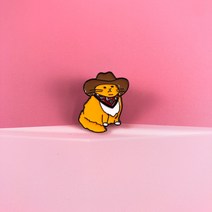 카우보이 고양이 뱃지 포인트 브롯지 가방 브로치 스카프 베찌 코디 코사지 배찌 베지 브로찌 옷핀 핀뱃지