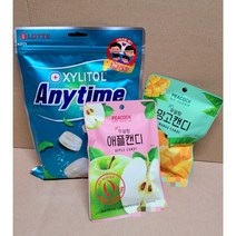 피코크 무설탕 애플캔디+망고캔디 (무설탕 캔디) +애니타임 민트(자일리톨/밀크민트/부담없이/식후 /나른한 오후/간식/후식), 상세설명