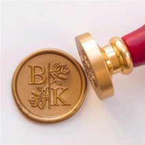 실링왁스 비즈 청첩장 인장 미니씰 도장 맞춤형 웨딩 왁스 인감 스탬프 2 이니셜 씰링 초대장, Custom LB267