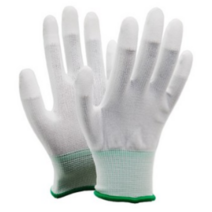 [제이엠상사] 국산 손끝 PU 탑피트장갑(흰색), 10켤레 M