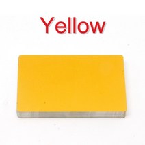 목재톱50 개/몫 섬유 레이저 마킹 기계 금속 다채로운 명함 알루미늄 합금 빈 카드 명판 co2, 02 Yellow