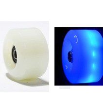 VKEDA 야광 라이트 업 쿼드 롤러 스케이트 휠 뱅크롤 베어링 설치 4팩 - 팝 32mm x 58mm (블루), Blue 4PCS