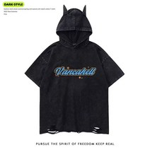 가을 힙합 트렌드 아메리칸 하이 스트리트 후드티 프린트 남 코디 상의