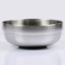 스텐 이중면기 국수 냉면그릇 대형사이즈 업소 가정용, 소-1개, 실버