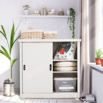 조립식 캐비넷 야외 태양 보호 및 방수 대용량 침실 가구 현대적인 간단한 옷장, 문이 없다, 로터스화이트[자가설치]비용절감