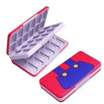 48 in 1 for Nintendo Switch OLED LITE 액세서리 귀여운 게임 카드 케이스 SD 용 핑크 쉘 스위치 보관함, 01 빨간