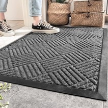 개인작업실 셀프인테리어 현관매트 신발먼지차단 승강기 호텔 커시숍 깔개 비올때, 1개, 사각브라운XS