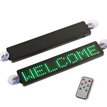 led전광판 LED 전광판 조명 네온 줄조명 라인조명 23cm 자동차 led 디스플레이 5v-12v diy 프로그래밍 가능한 스크롤 텍스트 led 기호 열기 폐쇄 판매 카페 바, 녹색