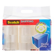 3M 박스테이프 12개 강력 이사 택배 box Packing Tape 12pack투명, 36개