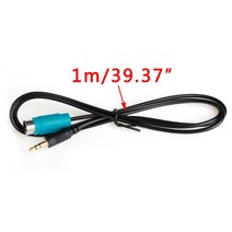 Alpine KCE-236B MP3 3.5mm Aux Jack Audio Adapter for MP3 PSP, 검은색