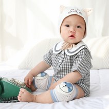 푹신한 걸음마 애기 무릎 보호 대 출산선물 돌선물, 색상, 무릎보호대 블루
