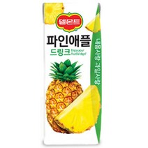칠성 탕비실 손님대접 가족간식 델몬트 드링크 파인애플 주스 과즙음료 과일주스 생과일 190ML 48개, 1세트