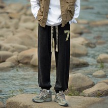 코듀로이 팬츠 부츠컷 특이한 반바지 코로듀이 코로듀이 핑크골덴 핑크 골덴 키작녀골덴 숫자 7 속발 캐주얼 남자 봄 가을 ins 트렌디 러닝 스포츠 롱