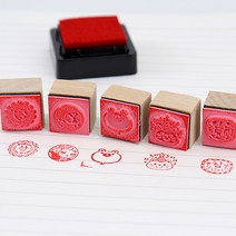 아이윙스 1000 DIY 우드도장세트 스탬프 도장찍기놀이 어린이집 유치원 초등학교학원 입학선물 졸업선물, 랜덤혼합