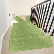 계단 매트 접착식 논슬립 전원주택 아파트 이층 인테리어 잘라쓰는 바닥재 놀이터 DIY 업소용 헬스장 패턴 코일 롤 베란다 매장, 60X60+4.5CM 다운사이징 플랫폼, 그린 퓨어 칼라