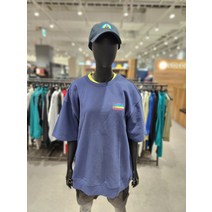 볼컴 남여공용 레인보우 오버핏 반팔 맨투맨 티셔츠 VA222TS013 NV
