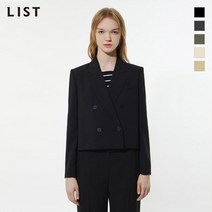 리스트 미니멀 더블 크롭 셋업 재킷 TWSJKN60040