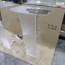 강대상 전자교탁 교회 단상 무대 사회상 아크릴 강연 연설대, B1 라이트 없음